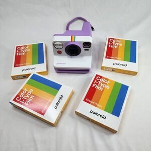 Polaroid Now Generation 3 Instant Camera (Purple) with Film Bundle